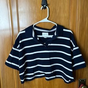 American Eagle ~ Oversized, Cropped Polo Shirt